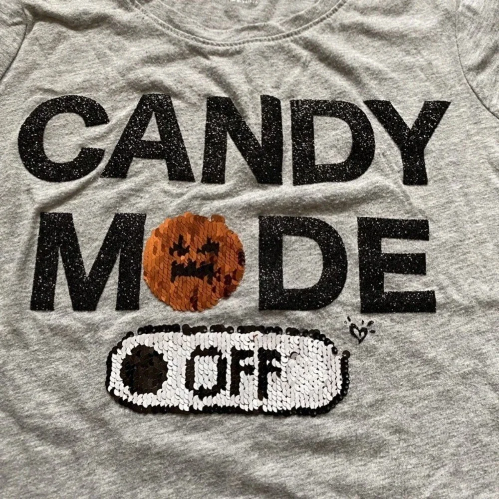 Justice flip sequin‎ candy mode Halloween T-shirt size 12